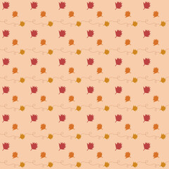 Autumn and maple leafs orange background vector