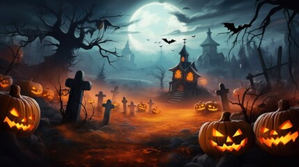 Happy halloween, kids will enjoy the halloween festival, the ghosts will come out on the halloween festival.Generative Ai