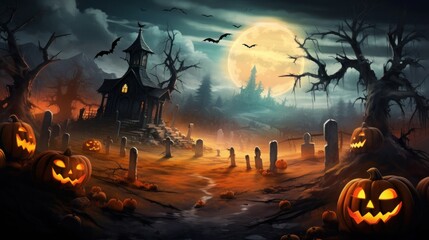Happy halloween, kids will enjoy the halloween festival, the ghosts will come out on the halloween festival.Generative Ai