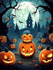 Happy halloween, kids will enjoy the halloween festival, the ghosts will come out on the halloween festival.Generative Ai