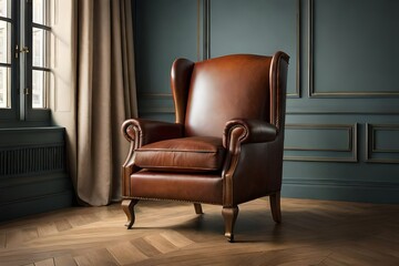 Brown Leather Chair with Style