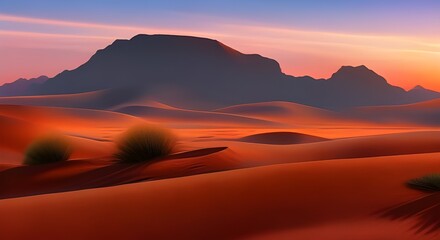Fototapeta premium sunset in the mountains - generative ai