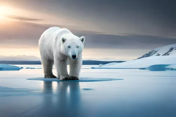 Foto op Canvas polar bear in the region © Muhammad