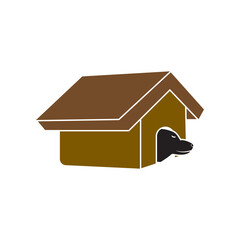 Doghouse, Dog Kennel icon vector illustration symbol design
