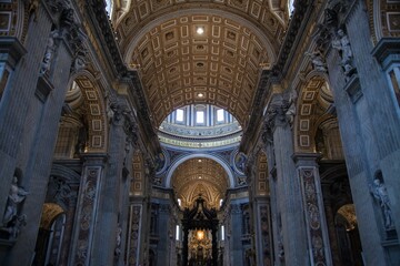 Views of St. Peter's Basilica in Vatican City