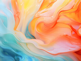 Abstract Oil Paint Swirls created with Generative AI