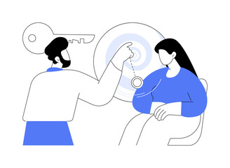 Hypnotherapy abstract concept vector illustration.