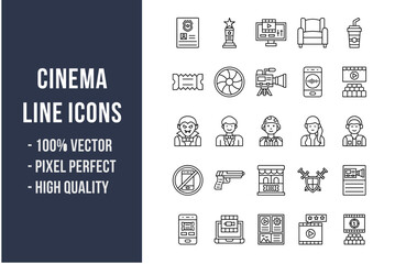 Cinema Line Icons