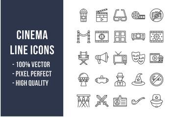 Cinema Line Icons