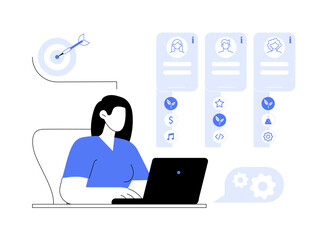 Customer profiling abstract concept vector illustration.