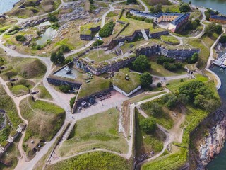 Suomenlinna Star Fort in Helsinki, Finland by Drone
