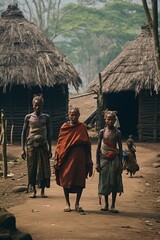 native tribal women from the village.