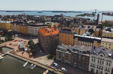 Obraz premium Views of Helsinki, Finland by Drone