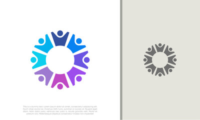 Global Community Logo Icon Elements Template. Community human Logo template vector. Community health care. Abstract Community logo	