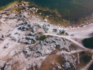 Folhammar Rauk Formations in Gotland, Sweden by Drone