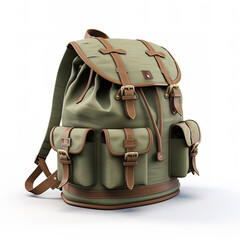 Fototapeta premium Backpack, isolated on white background