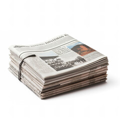 Newspaper, isolated on white background