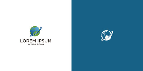 Creative Globe Concept Logo Design Template