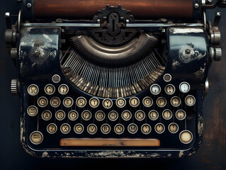 Vintage Typewriter Keys (Generative AI)