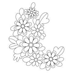Mexican embroidery symmetrical composition coloring page