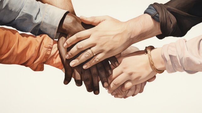 Illustration of Hands Together