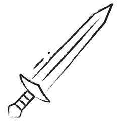 Hand drawn Broad Sword icon
