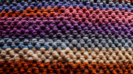 Gros plan sur la texture d'un tricot en laine.
