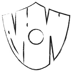 Hand drawn Wooden Wankel icon