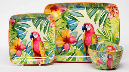 set of colorful jars