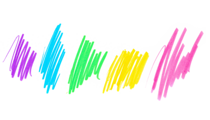 Set photo grunge felt pen sketching isolated on white, clipping path