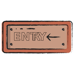 Hand drawn Entry  icon