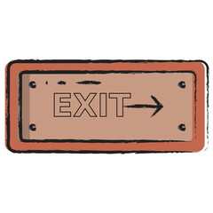 Hand drawn Exit icon