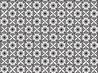 black and white seamless decorative pattern