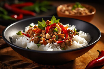 rice with vegetables and meat