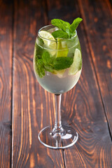 cocktail on the wooden background