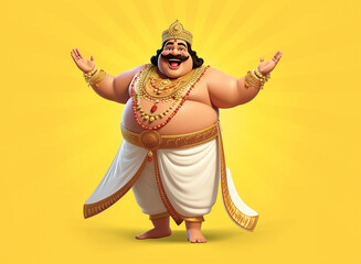 Onam Maveli character 3d render image