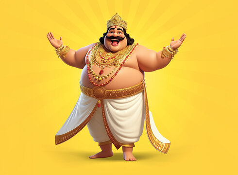 Onam Maveli character 3d render image