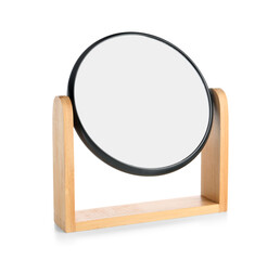 Fototapeta premium Table mirror on white background