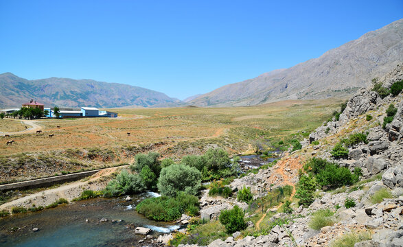 Munzur Valley and River is in Tunceli, Turkey.