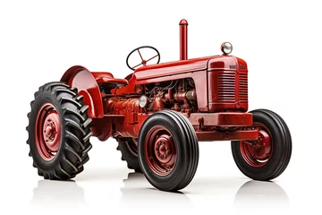 Rolgordijnen red tractor isolated © Vious