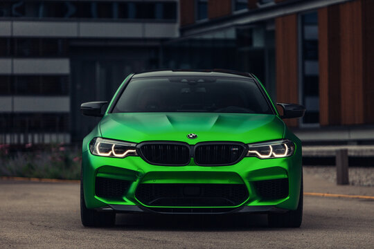 BMW M5 F90 at the parking of business center