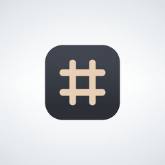 Hashtag icon. Social post message tag. Hashtag promotion symbol. Stock vector illustration isolated on white background.