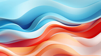 Multi layers color texture 3D papercut layers in gradient vector banner.