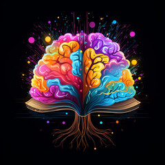abstract image of colorful brain