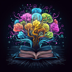 abstract image of colorful brain