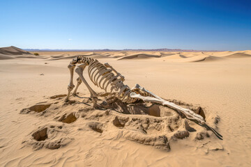 Tiergerippe in der Wüste