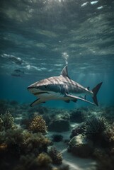 photo wildlife shark on ocean