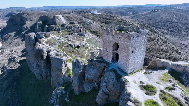 Oreja Castle in the old town of Oreja. Municipality of Ont&iacute;gola. Toledo Province. Castilla la Mancha. Spain. Europe