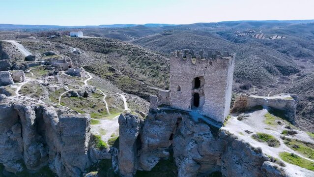 Oreja Castle in the old town of Oreja. Municipality of Ont&iacute;gola. Toledo Province. Castilla la Mancha. Spain. Europe