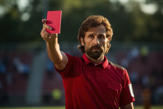 Soccer Referee Giving Red Card Stock Photo by ©image_hit 384573690